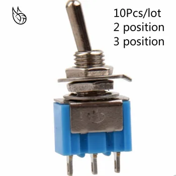 

10Pcs DIY Toggle Switch ON-OFF-ON / ON-ON 3Pin 3 Position Latching MTS-103 MTS-102 AC 125V/6A 250V/3A Power Button Switch Car