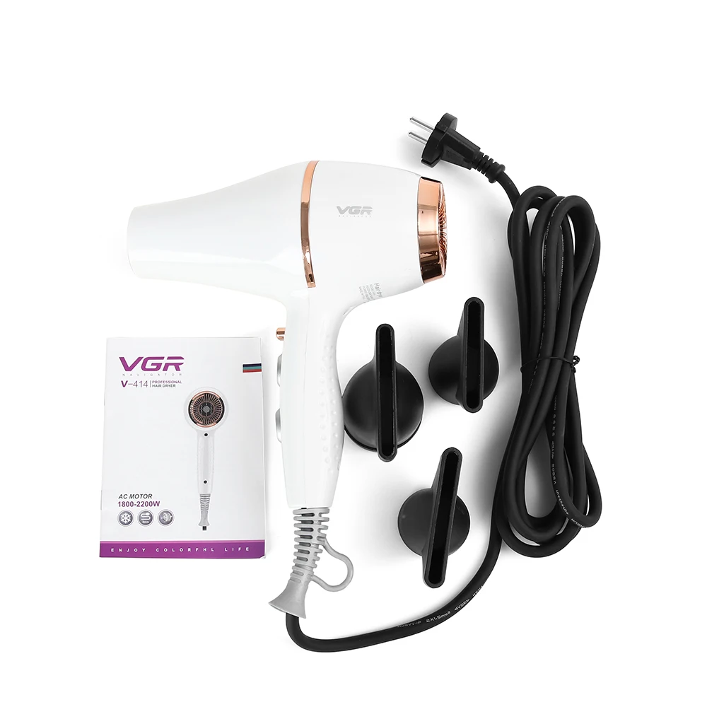 

VGR New Style Electric Hair Dryer Multifunctional Household Six-Speed Adjustable Speed Dryer Anti-Scald Corrugated Wire Heating