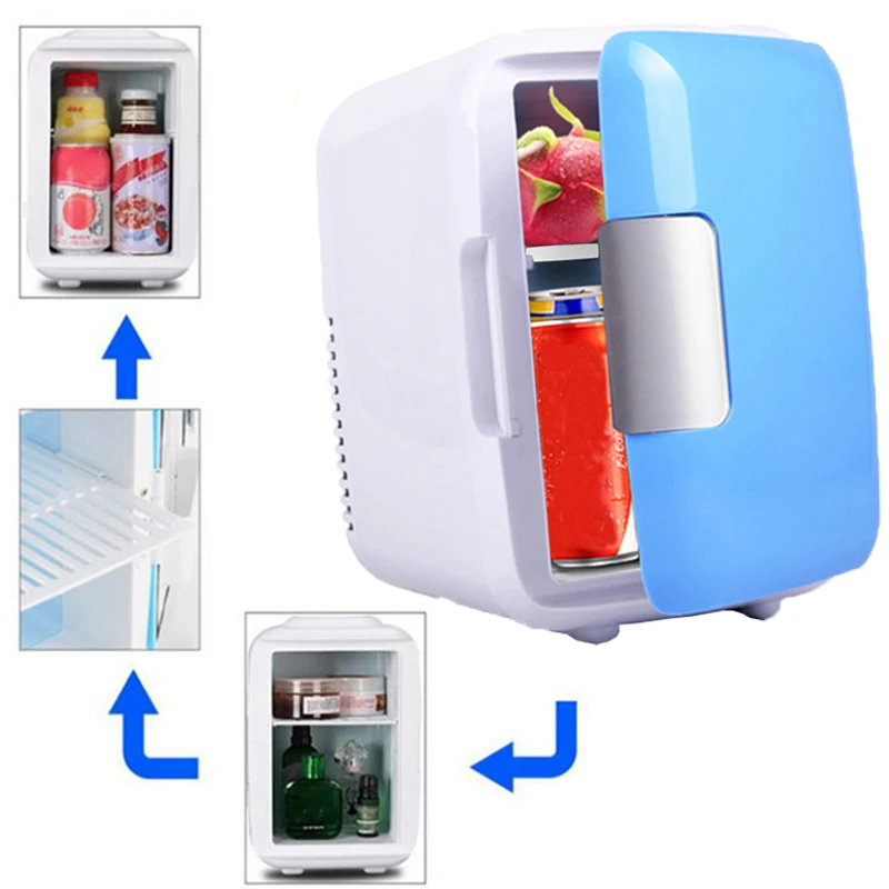 4L mини 12В Автомобильный Портативный холодильник для кемпинга вождения в синем и розовом цветах дорожный холодильник кулер теплее морозильник Electranics