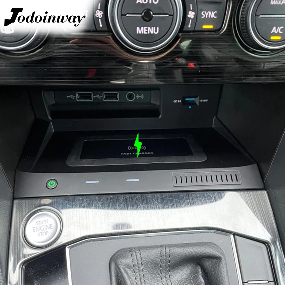 15w Car Wireless Charger For Volkswagen Tiguan Mk2 2018 2019 2020 Power