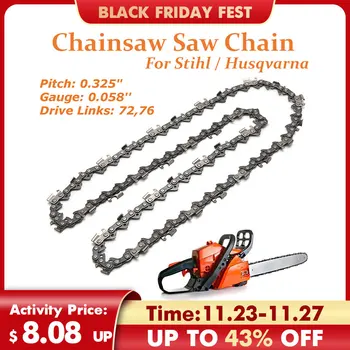 

18/20 Inch 72/76 Drive Link Chainsaw saw Chain Blade Wood Cutting Chainsaw Parts Chainsaw Saw Mill Chain for Cutting Lumber