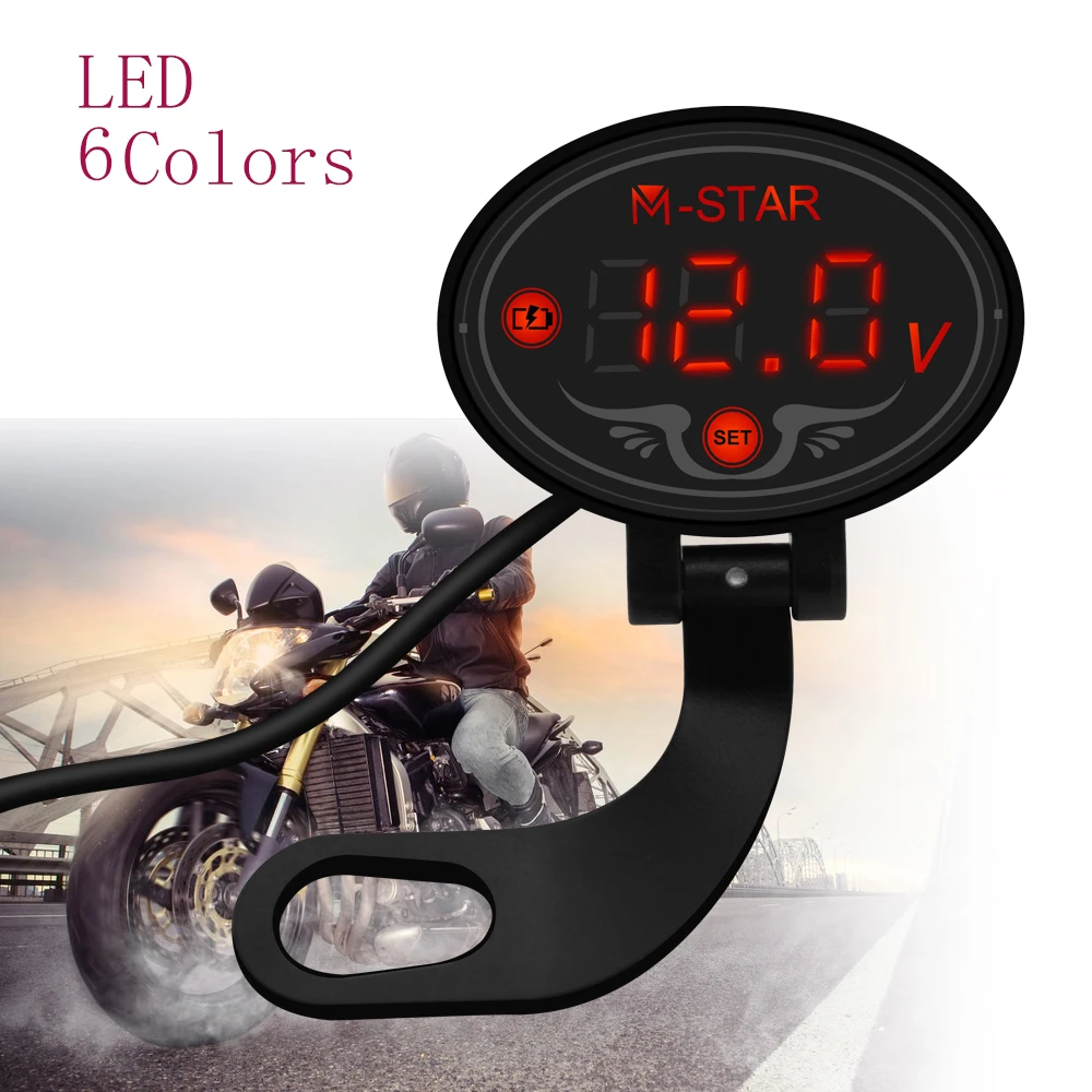 

Waterproof LED Digital Voltmeter Tester DC 9V to 24V voltage Panel Meter For Yamaha Tenere 700 MXT850 Niken GT XTZ700 TENERE
