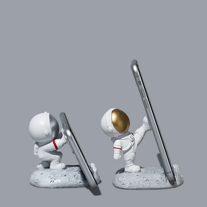 Astronaut Phone Holder Resin Universal Cell Stand Bracket Desk Ornaments Kids Gift Toy Office Table Decoration Stationery A6615