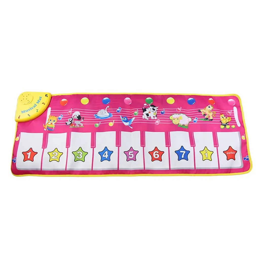 

Piano Play Mat Kids Piano Keyboard Music Blanket Funny Dancing Mat For Babies Musical Carpet With Animal Design