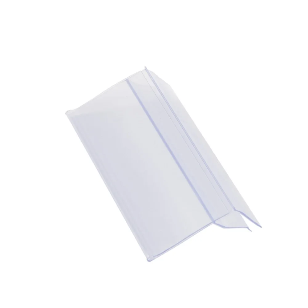 

Flexible Clear Price Tag Holder Supermarket Retail Sign Clips Over Glass Shelf Label Holder Clear Sign Clip For Wood Rack