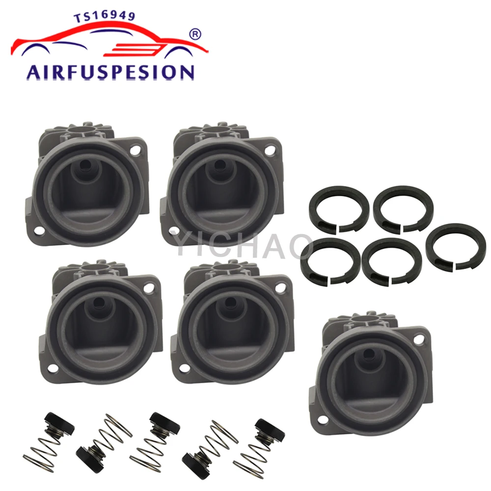 

5 sets Air Compressor Pump Cylinder Head + Piston Ring + Spring Plug For Mercedes W220 W211 For Audi A6 C5 A8 D3 2203200104