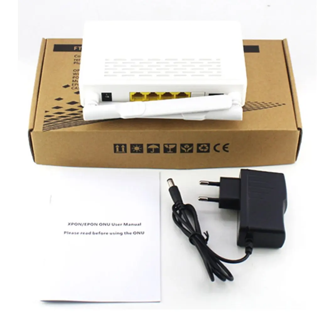 Two-port EPON ONU Terminal With 1G1F+WIFI Video Surveillance NetworkTo FTTH Mode Mini Fiber Optic Modem Router Firmware EU plue