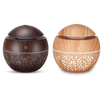 

USB Humidifier Aroma Essential Oil Diffuser Mist Air Purifier Single Room Humidifiers Wood Grain
