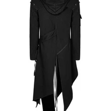 DIHOPE, мужской Тренч в готическом стиле, в стиле хип-хоп, плащ с капюшоном, мужской длинный кардиган, необычный дизайн, уличный стиль, панк, винтажные куртки, крутые