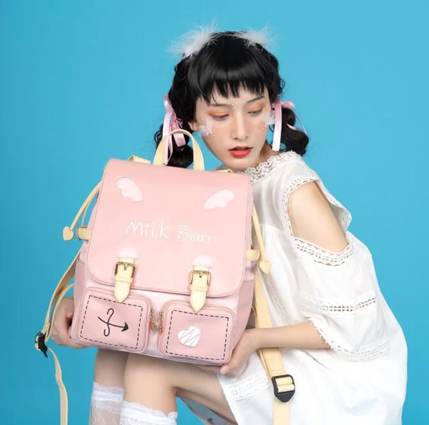 Японский студенческий рюкзак сладкой Лолиты милая школьная сумка JK kawaii для