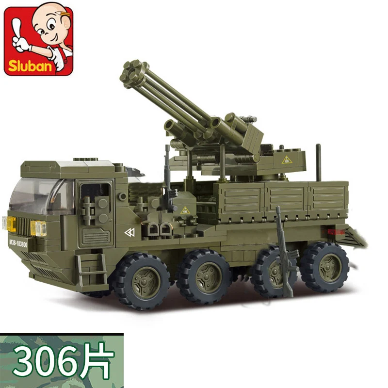 Sluban совместимый военный автомобиль джип танки вооруженный грузовик армия