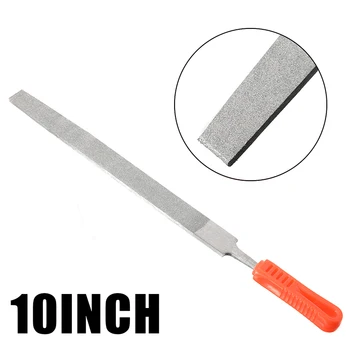 

10'' 250mm 120 Grit Alloy Diamond Coated Flat File Long Filing Stone Files For Hand Tools Thick 5mm