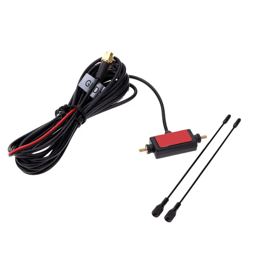 

1Pc Car Radio Digital TV Antenna With Amplifier SMA Signal Antenna Reception Amplifier Car Digital Automobile