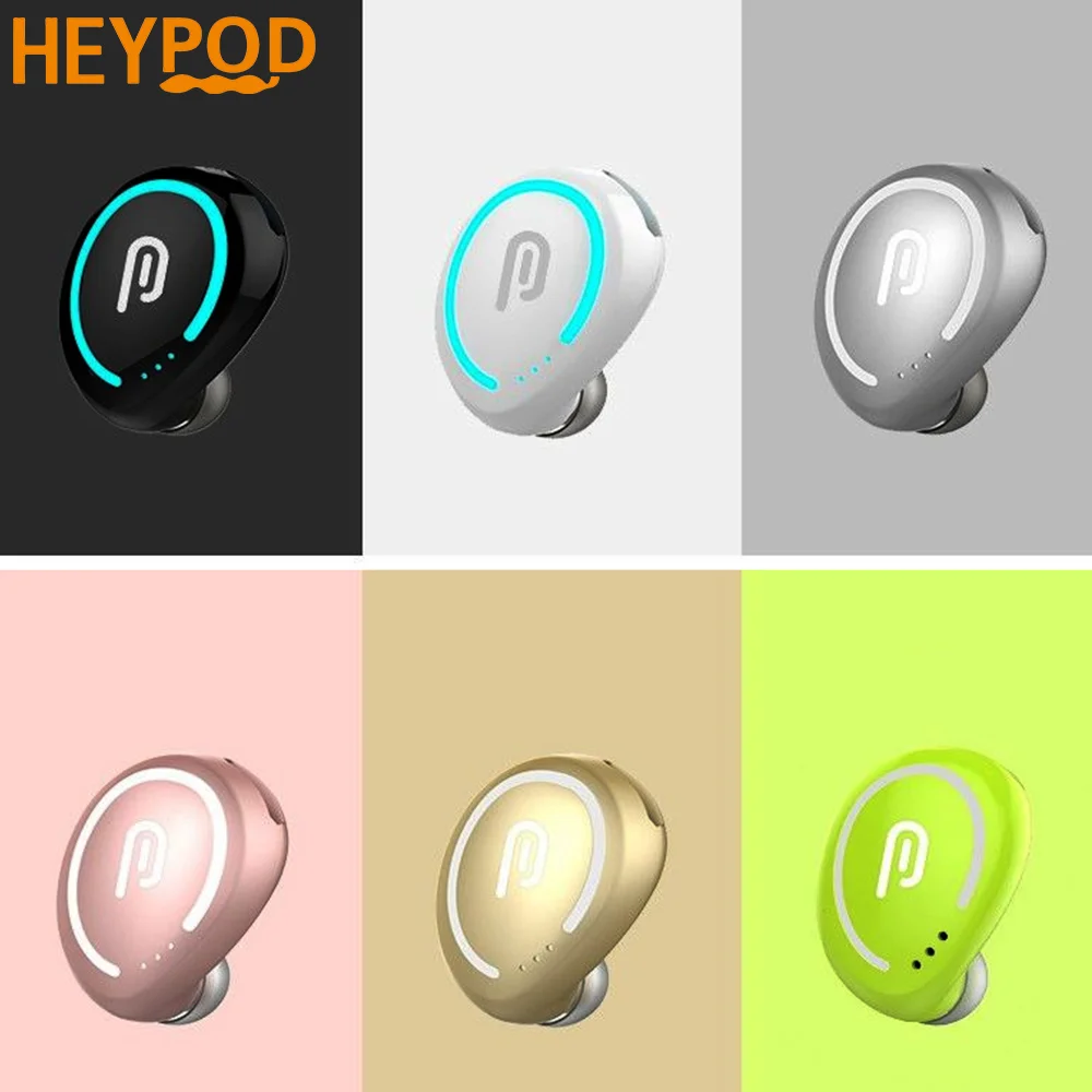 HEYPOD i8 беспроводные наушники Bluetooth мини TWS для iPhone 8 X одна спортивная беспроводная
