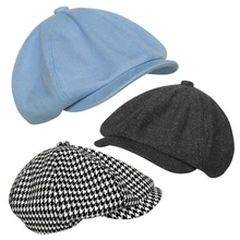 Всесезонная Кепка из хлопка для мужчин и женщин, клетчатая кепка Гэтсби в стиле ретро, плоская кепка для водителя BLM117