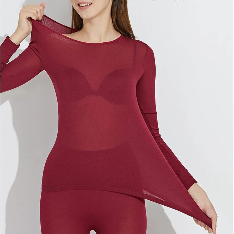 Thermal Underwear For Women Sexy Warm Long Johns For Women Seamless Winter Thermal Underwear Set Warm Thermos Clothing