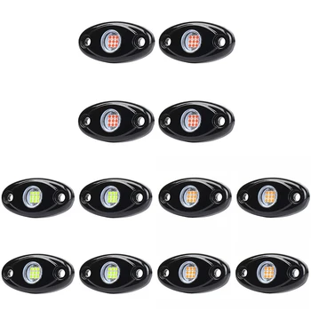 

4 Pods LED Rock Lights Kit Waterproof Underglow LED Neon Trail Rig Lights for Jeep Truck ATV Raptor Offroad Boat