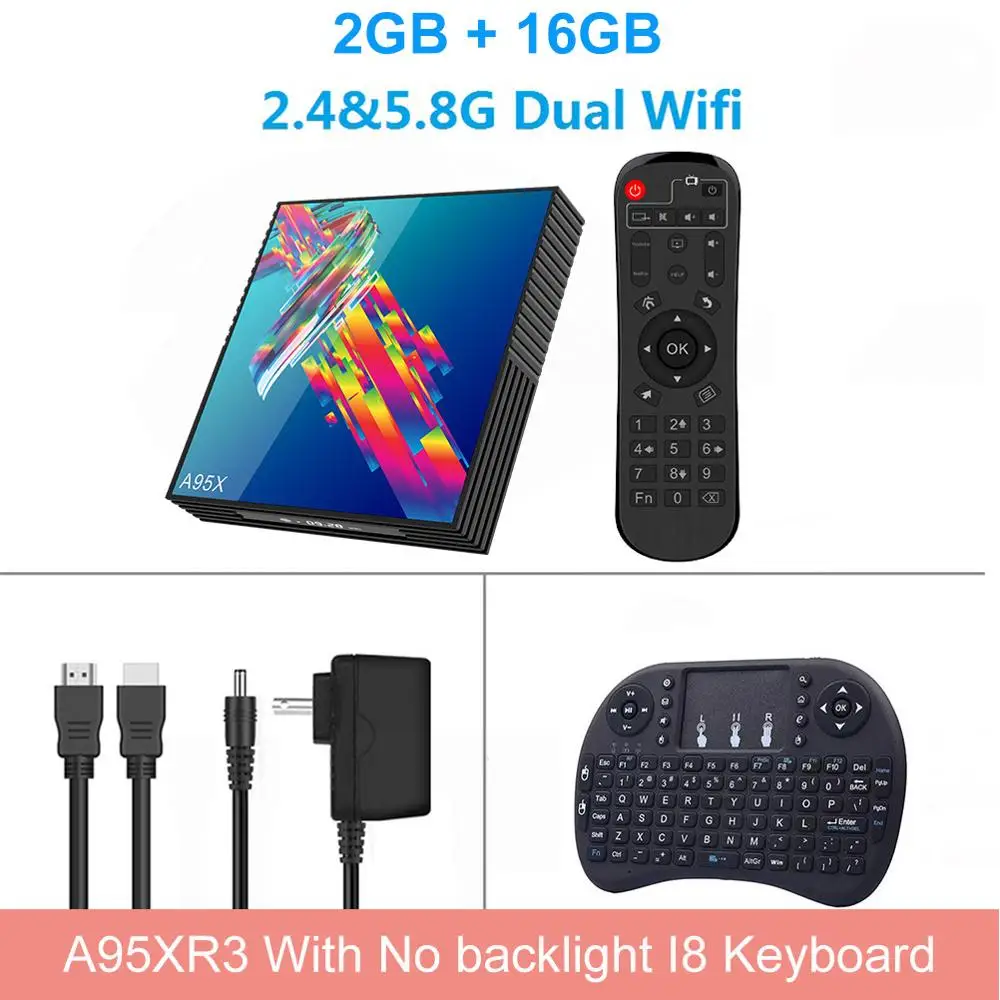 ТВ приставка Android 9,0 A95XR3 Rockchip RK3318 4 Гб ОЗУ 64 Гб ПЗУ 4K Netflix Youtube Plex HBO LEMADO Smart Android tv Box - Цвет: 2G 16G normal i8