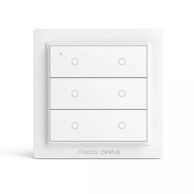 Xiaomi Aqara opplle настенный переключатель Smart ZigBee не требуется проводка пульт дистанционного управления лампа беспроводной настенный переключатель работа с Apple домашний комплект - Цвет: Six Botton