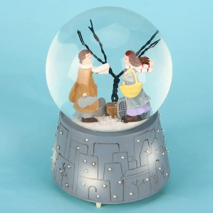 Снежный шар музыкальная шкатулка орнамент милый мультфильм хрустальный шар снежные огни ремесла прекрасный подарок Рождественский подарок на год подарок на день рождения