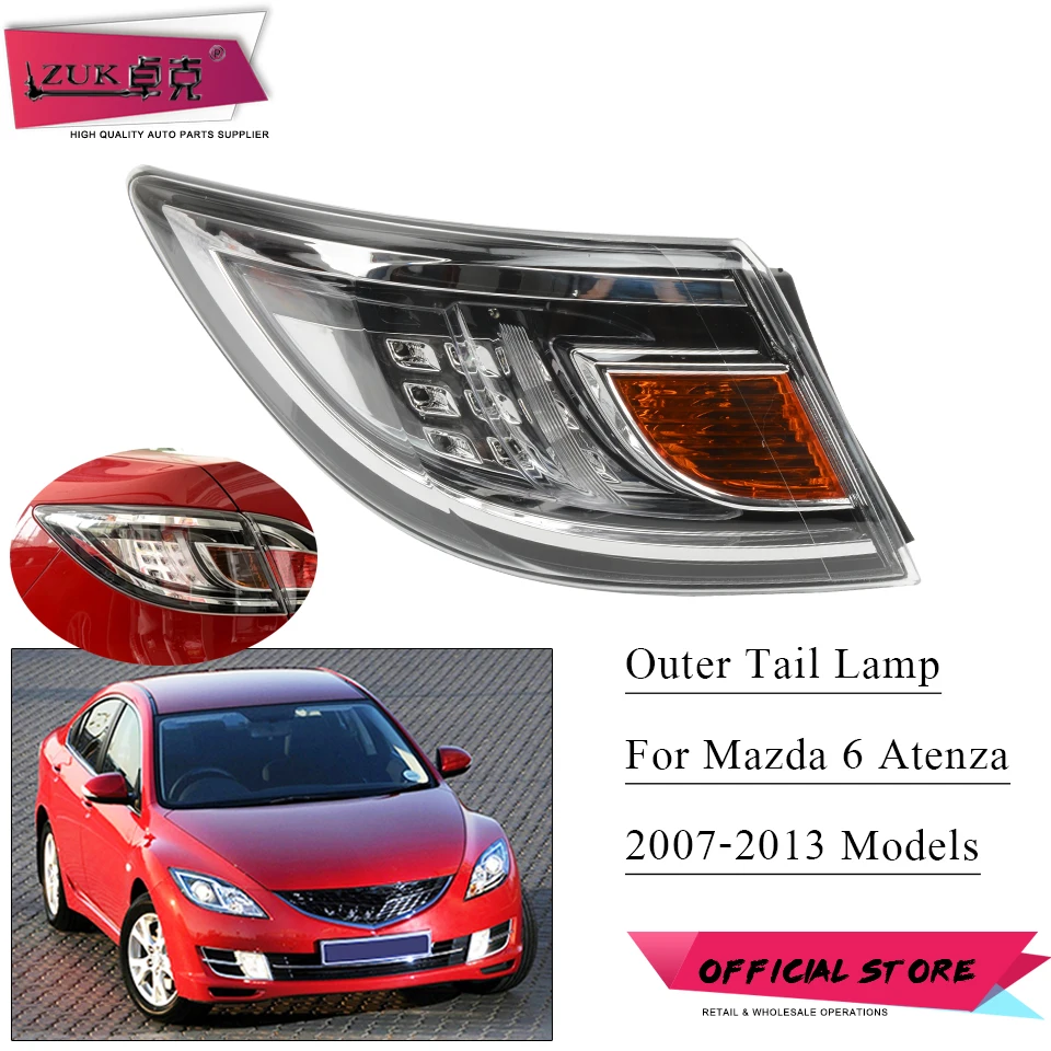 ZUK задний светодиодный фонарь светильник для Mazda 6 Спортивные седан Liftback GH 2007 2008 2009