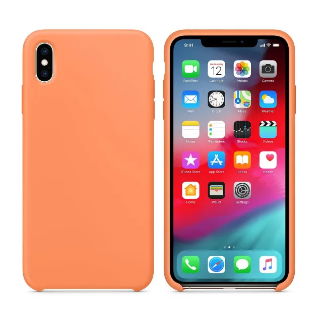 Papaya Роскошный силиконовый чехол для телефона для iphone 7 8 Plus для Apple, чехол для iphone 6 6S Plus X XS MAX XR 7 8, без логотипа, чехол s Capa - Цвет: Papaya