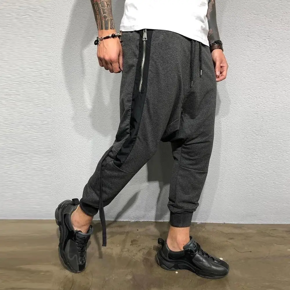 Осенние мужские штаны в стиле хип-хоп, штаны-шаровары для бега, новинка, мужские брюки, мужские одноцветные штаны-карго с несколькими карманами, обтягивающие спортивные штаны