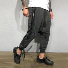Осенние мужские штаны в стиле хип-хоп, штаны-шаровары для бега, новинка, мужские брюки, мужские одноцветные штаны-карго с несколькими карманами, обтягивающие спортивные штаны