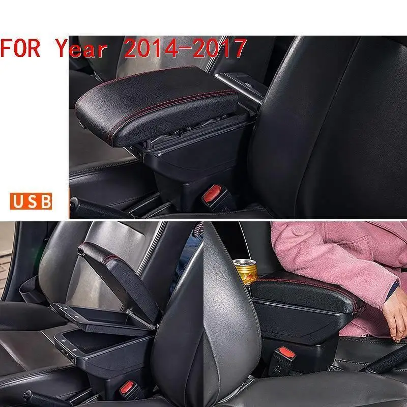 Interior Automovil Modified Decoration Auto Accessory Decorative Car-styling Car Arm Rest Armrests 14 15 16 17 FOR Toyota Yaris