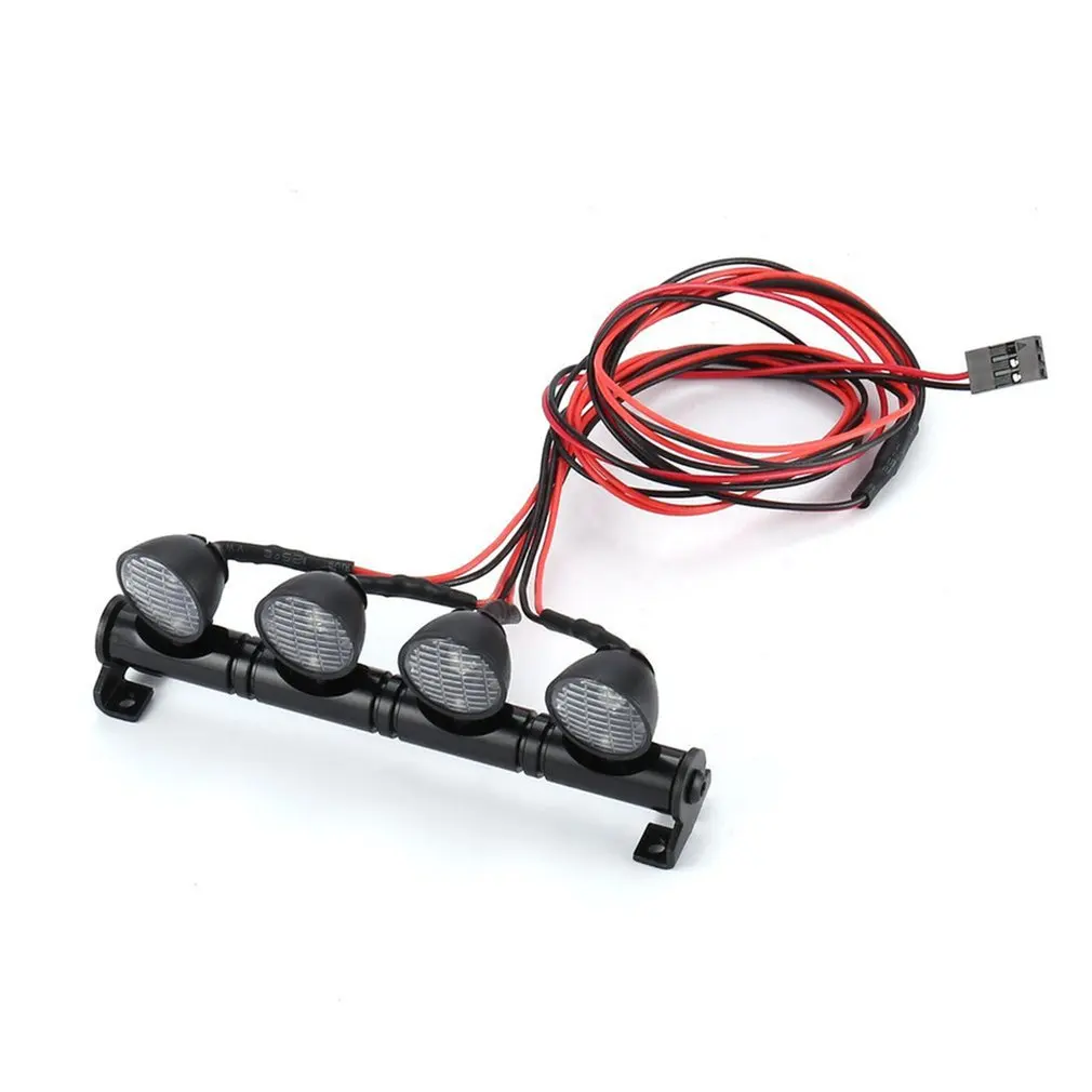 RC Crawler Roof Bright Lights Holder 4LED Light Bar for Traxxas Hsp Redcat RC Car Enduring Remote Control Toys Parts Components enlarge