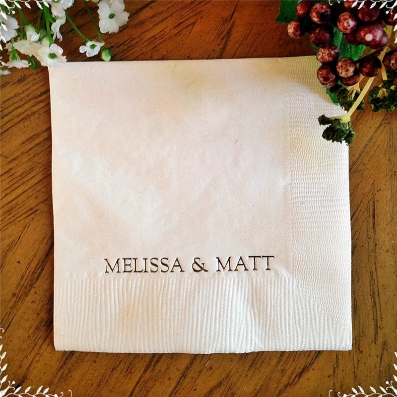 

Personalized Napkins Baptism Engrave Monogram Custom Paper Cocktail Luncheon Dinner Guest Towel Wedding Birthday Shower Wedding