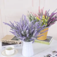 A Bunch of Provence Lavender Plastic Artificial Flowers False Plants Wedding Home Decoration Christmas Table Decoration 1
