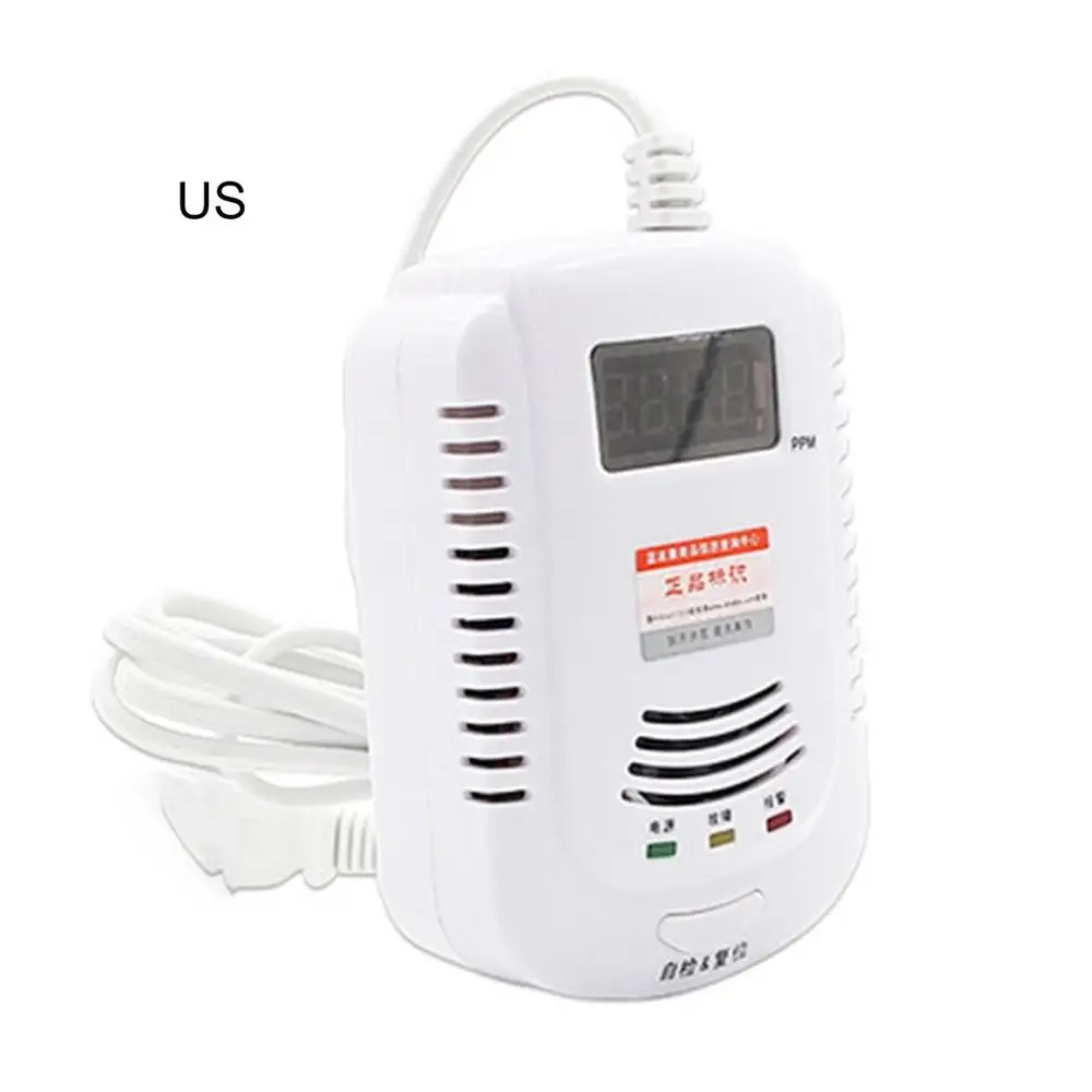 

US/EU Plug Carbon Monoxide Alarm Co Detector Alarm Two In One Combustible Gas Alarm Gas Alarm Liquefied Gas Alarm