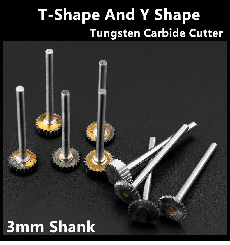 Jrealmer 1 teile/los 3mm schaft T und Y form hartmetall grat cutter