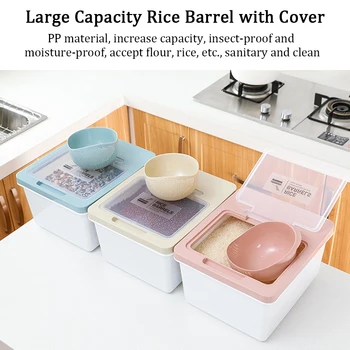 

1Set/2Pcs Kitchen Transparent Storage Box Sealed Jar Grains Beans Storage Organizer Food Containers Refrigerator Storage Boxes