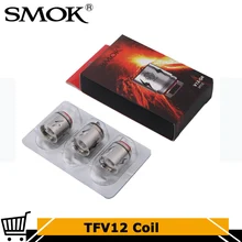 3 шт./лот Original SMOK TFV12 катушки РБА катушки V12-Q4 V12-X4 V12-T6 V12-T8 V12-T12 V12-T14 Core V12 T12 T6 T14 T8 фот TFV12 бак