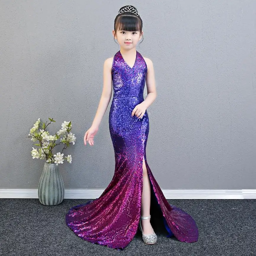 1 Pc Fashion Sequin Sky Blue Mermaid  Dress for 11" s Dolls New Beauty ca 