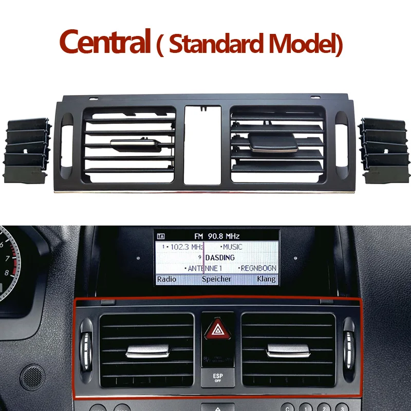 Auto-interieur Opgewaardeerde LHD RHD W204 Airconditioning AC Vent Grille Outlet Voor Mercedes Benz C Klasse C180 C200 C220 C230 260 300 350 2007 2011