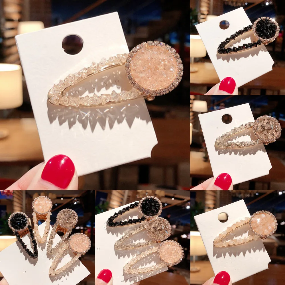 

Concise Fringe Hairpin For Maiden Luxury Crystal Hollow Out Water Drop Hair Clip Solid Stones Hairgrips Hair Jewelry Accessories