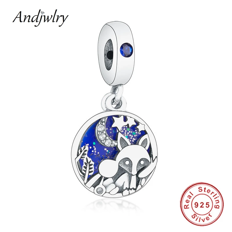 Fit Original Pandora Charms Bracelet Real 925 Sterling Silver Fox& Rabbit Dangle Charm Beads For Making Berloque 925 Silver