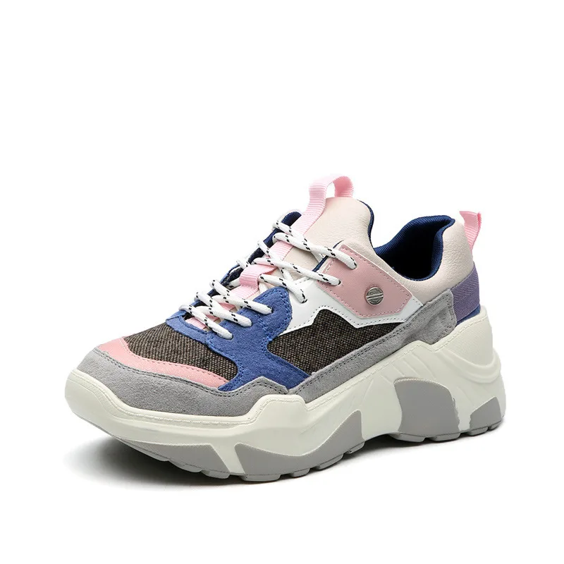 

2020 Casual Breathable White Vulcanize Basket Femme Sneakers Platform Tenis Feminino Spring Autumn Female Shoes E11-60