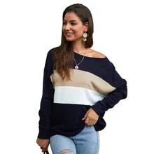 ^#Cheap SKTSUUC 2019 Autumn Long Sleeve Women's Sweater Pullover O Neck Loos Casual Color Striped Sweater Ladies Oversize ^#Cheap SKTSUUC 2019 Autumn Long Sleeve Women's Sweater Pullover O Neck Loos Casual Color Striped Sweater Ladies Oversize