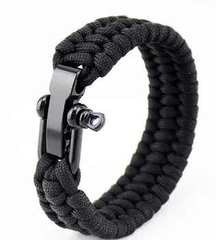 

Unisex Outdoor Camping Tactical Survival Bracelet Paracord Wristband Emergency for Buckle