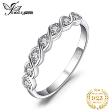 Jewelrypalace Классический круглый фианит Свадебные Promise Ring 925 стерлингов Серебряные Ювелирные Изделия Простые Свадебные Обручение кольцо