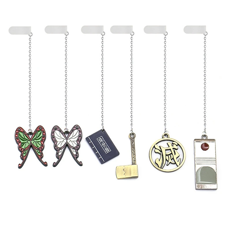 

1pcs Cute Cartoon Anime Ghost Blade Series Bookmark Creative Pendant Paper Clip Retro Bookmarks Office School Stationery
