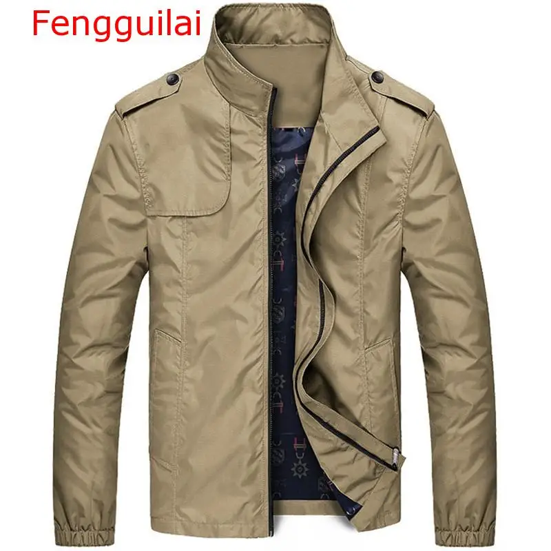 Fengguilai Mens Brand Clothing 2019 Autumn Jackets Winter Mens Coats Slim Trench Male Windbreaker Casual Outerwear 3