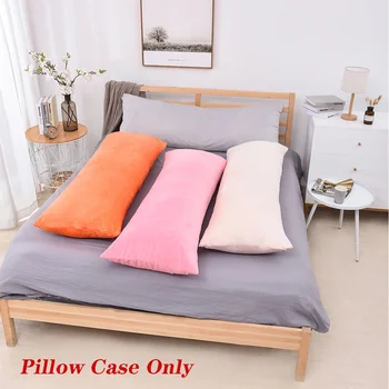 

Modern Solid Color Long Bolster Pillow Case Body Pillow Cover Soft and Comfortable Cushion Cover Sofa Bed Home Decor 50*152cm