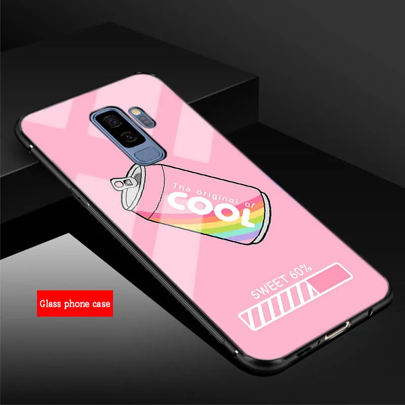 Розовый персонализированные для samsung Galaxy NOTE 8 9 S8 S9 S10 плюс A6 A6P A8 A8P J6 J8 J8P закаленное Стекло чехол для телефона