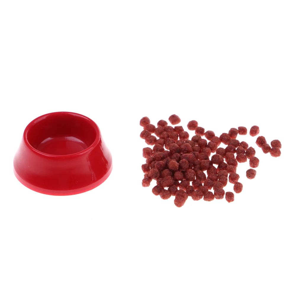 1/12 Dolls House Miniatures Puppy Pet Dog Food On a Bowl Kitchen Garden Dollhouse Decor Accessory