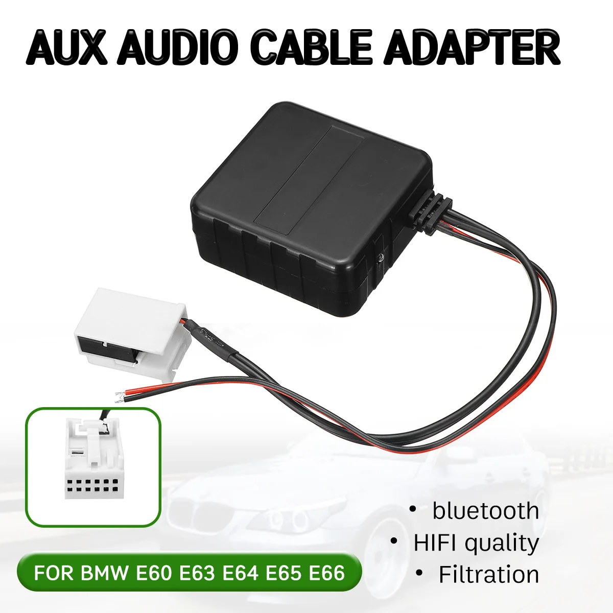bluetooth Aux Receiver Cable Adapter Hifi Quality for BMW E60 E63 E64